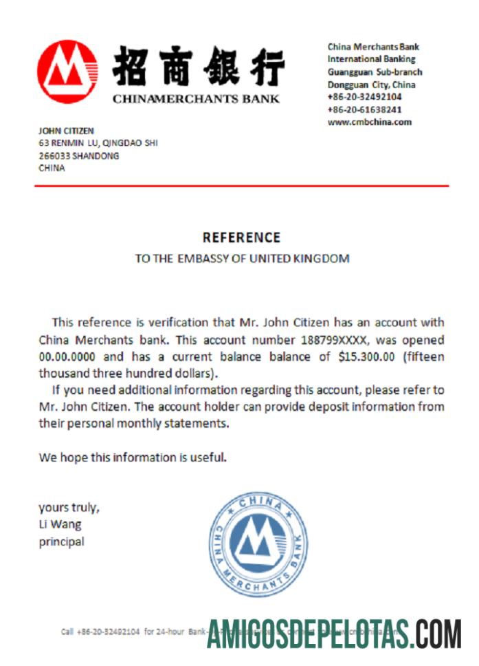 Referência de comerciantes da China China amostra